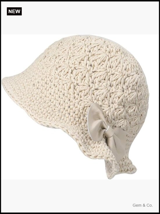 Winter Crochet Bucket Hat Handmade Cotton Knit Cloche Bowler main image 5